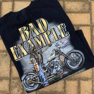 Bad Example Bike Week 2103 Skeleton Biker T-Shirt
